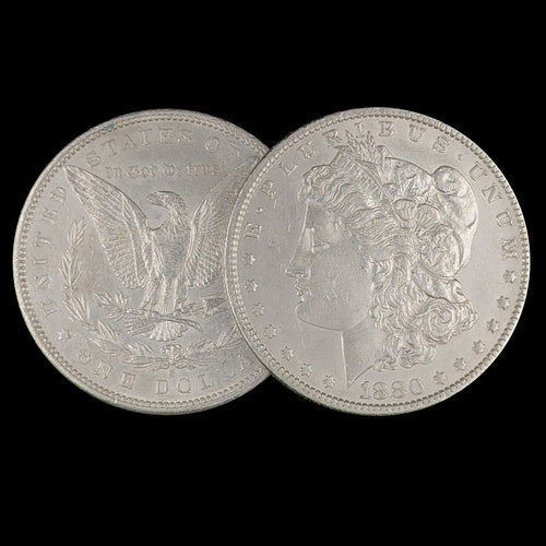 Front and Back Morgan Silver Dollar